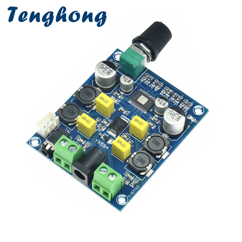 

Tenghong 1Pcs TPA3116 Sound Amplifier Module 50W*2 Dual Channel Digital Power Audio Amplifier Board DC12-24V Amplificador DIY
