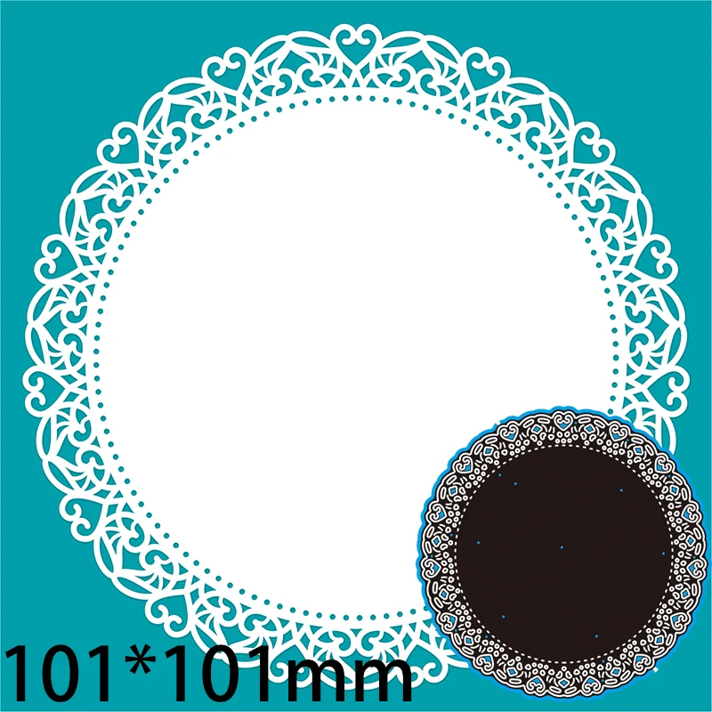 

Пресс-формы кружево круг металл для «сделай сам» Скрапбукинг Фотоальбом Тиснение бумажная карта 101*101 мм
