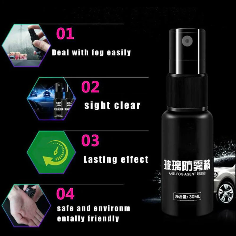 Winter Car Maintenance Window Rearview Mirror Anti-Fog Defogging Agent Coating Anti-Fogging Agent