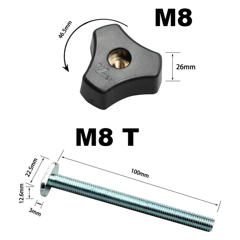 Woodworking Ruter Table T Track Metal Quick Acting Hold Down Clamp Set for T-Slot T-Track Tool Accessories | Инструменты