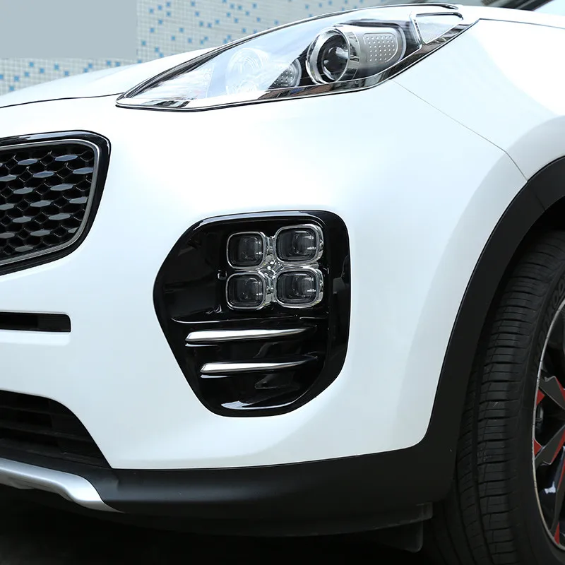 Передняя решетка для kia sportage 3 2017 2019 противотуманный светильник крышка бровей
