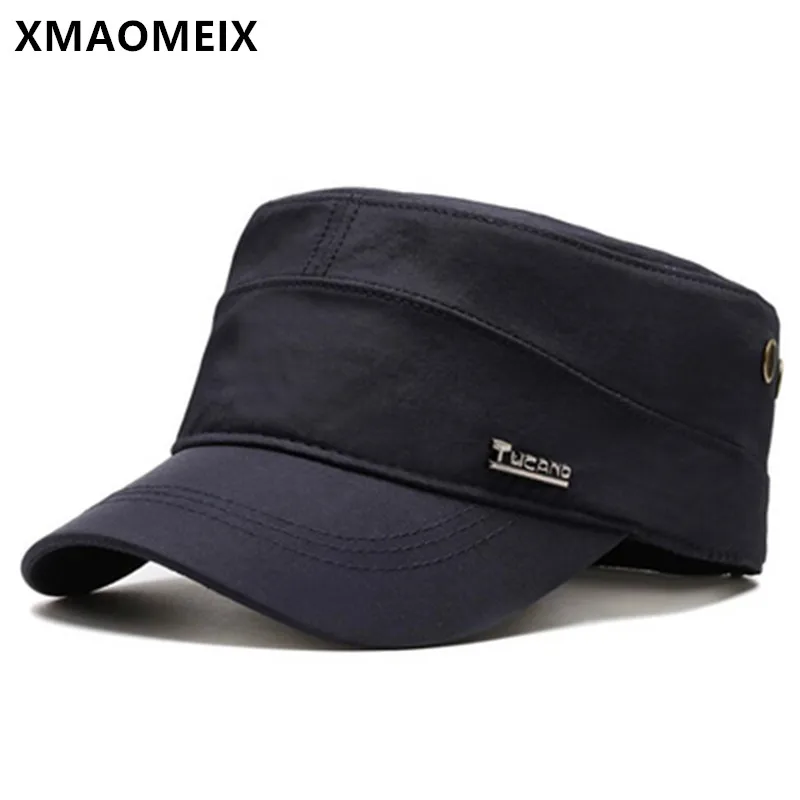 

Кепка XMAOMEIX мужская с плоским верхом, Повседневная Бейсболка в стиле милитари, модная Спортивная Кепка регулируемого размера, темно-синяя, в...