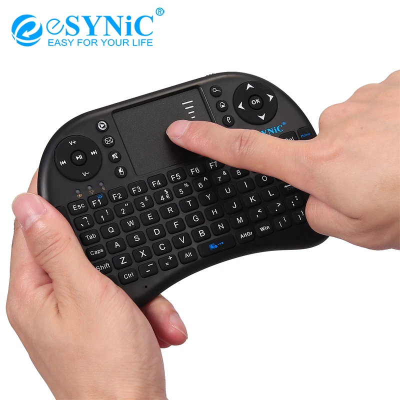 ESYNiC 2 4G Беспроводной миниатюрная клавиатура с тачпадом английский язык