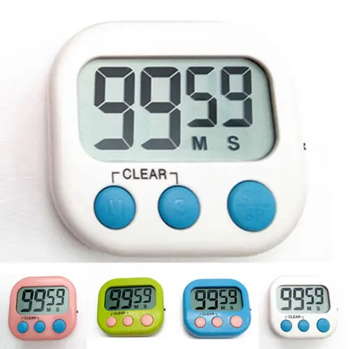 

1pcs LCD Digital Kitchen Food Cooking Timer Count Down Magnetic Clock Alarm