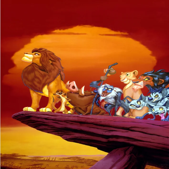 10x10FT оранжевый закат небо лев Король Simba шрам Нала Тимон пастбища для маленьких