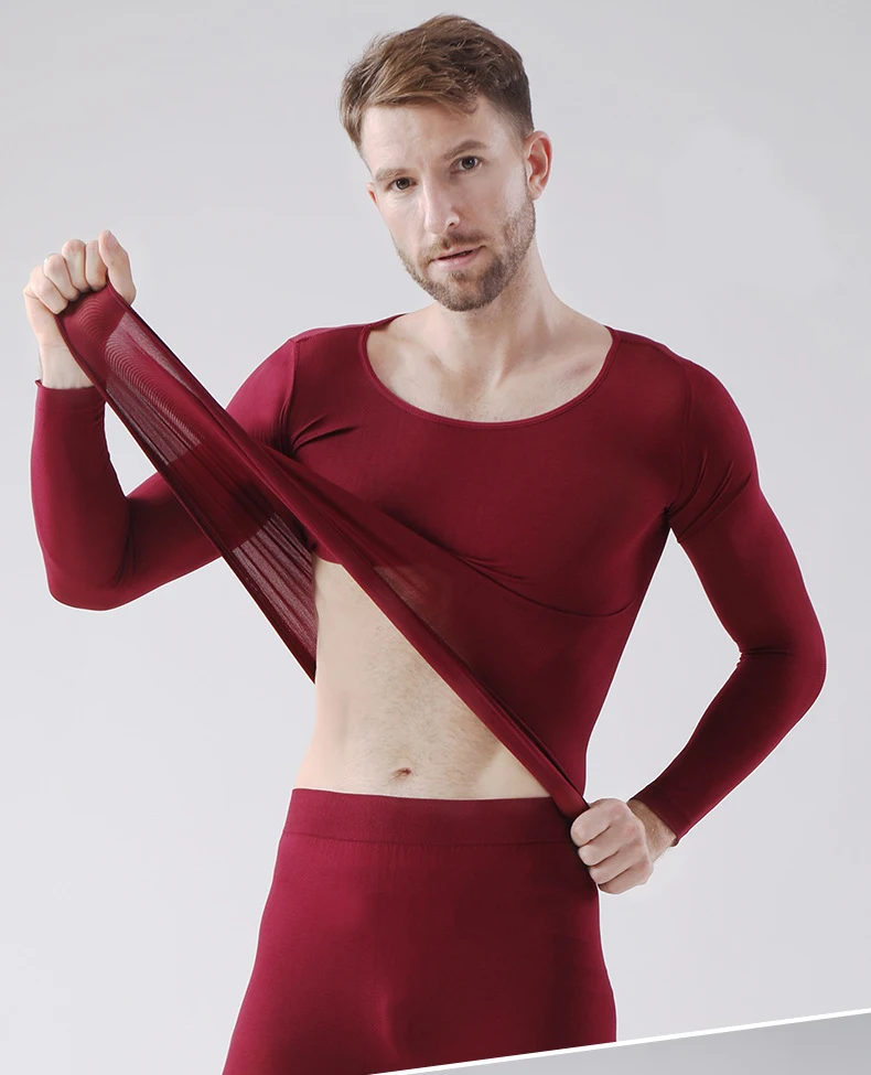Hot Sell Men's Thermal Underwear Thin Section Set Winter Long Johns Second Skin Winter Men's Warm Clothes Thermal Long Sleeve - Цвет: 03