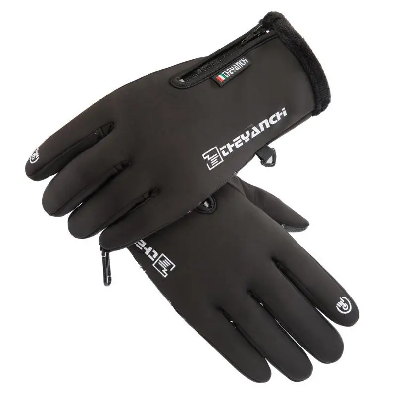 

Sports Winter Cycling Gloves Thermal Zipper Windproof Glove Men Women Riding Ski Hiking Gloves Touch Screen Waterproof Gloves