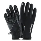 Водонепроницаемые велосипедные перчатки XXL, перчатки с закрытыми пальцами для сенсорных экранов, для езды на горном велосипеде, велосипедные перчатки, теплые походные черные Мотоциклетные Перчатки