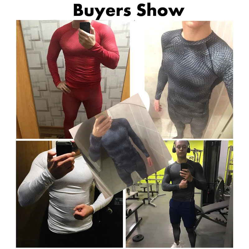 

Men's Fitness Tight Sport Suit Men Long Sleeve Shirt +Pant Running Set Compression Gym Clothing Quick Dry Men's Sportswear
