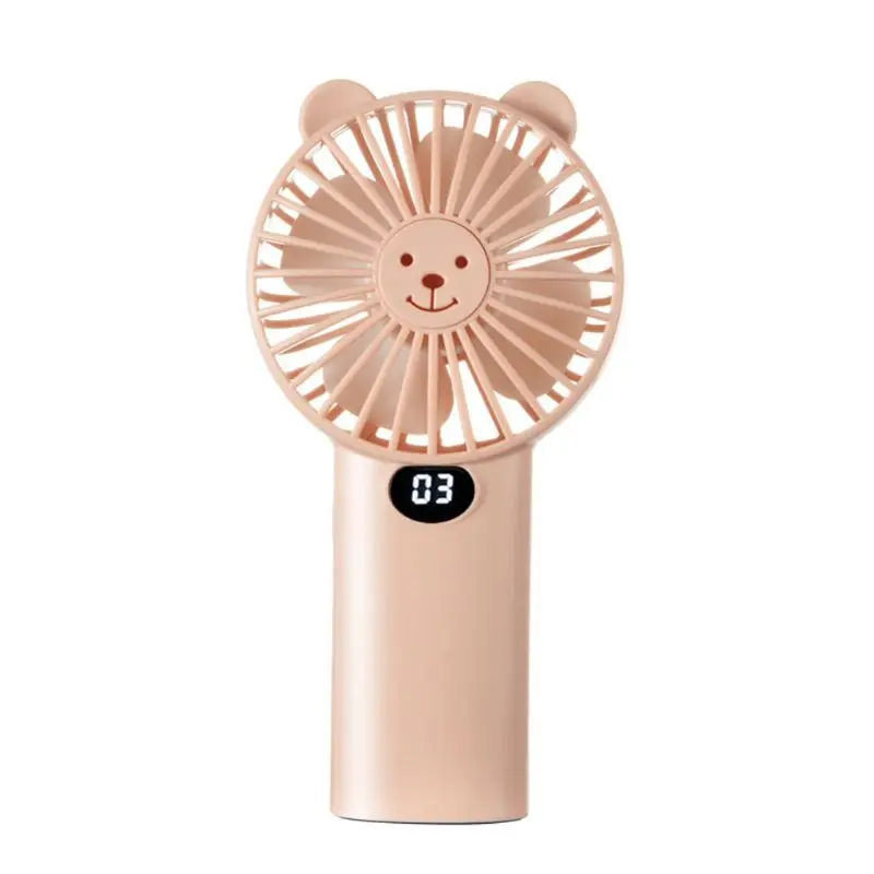 

USB Rechargeable 3 Speed Pocket Fan Hand Held Desk Fan with Gear Power Display