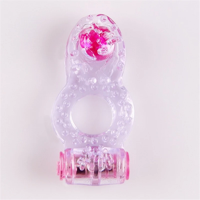 Мужское кольцо вибратор для пениса силиконовый двойной удовольствие Стимулятор