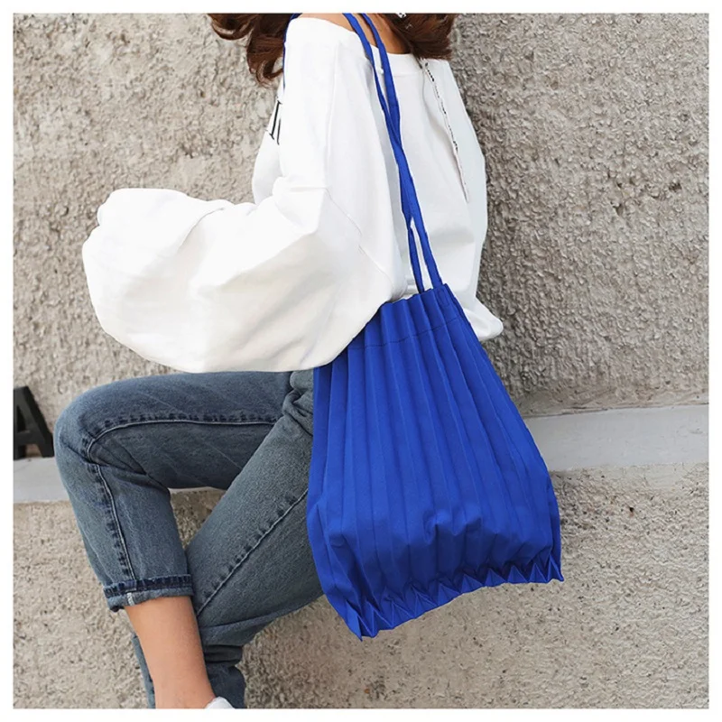 Новинка шикарная женская вязаная складная сумка в Корейском стиле дизайнерская