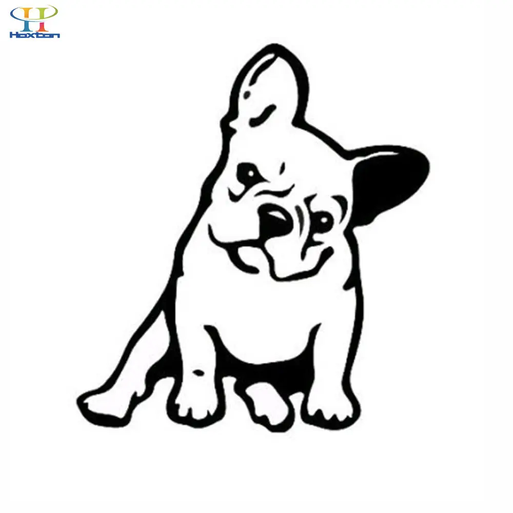 Lindo perro Bulldog frances pegatina coches calcomania resistente a la intemperie Auto estilismo coche pegatinas accesorios|Наклейки на