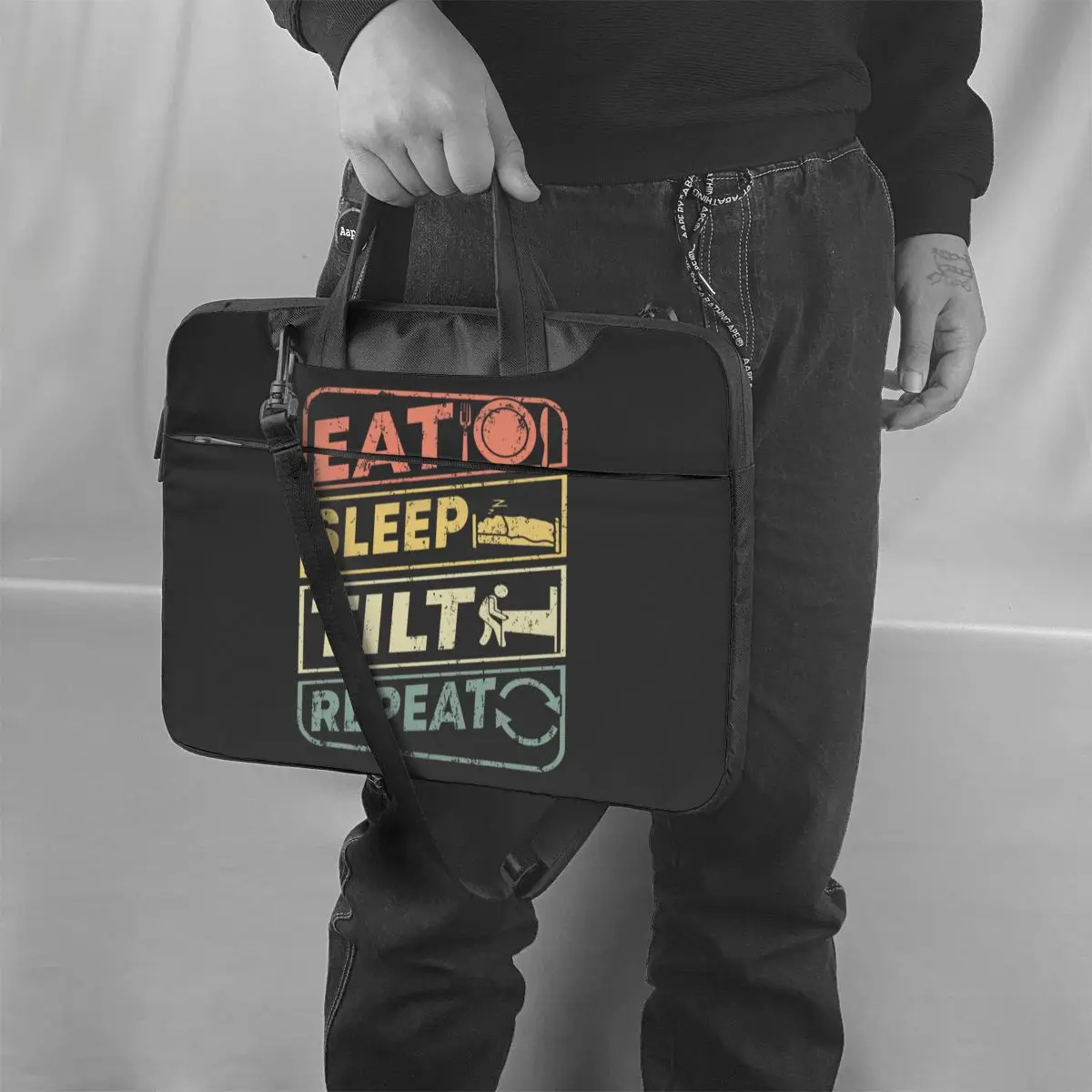 Сумка для ноутбука с надписью аркадная игра чехол Eat Sleep Repeat модная сумка