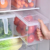 refrigerator storage box household kitchen fresh keeping box rectangular transparent plastic box with lid food sorting box