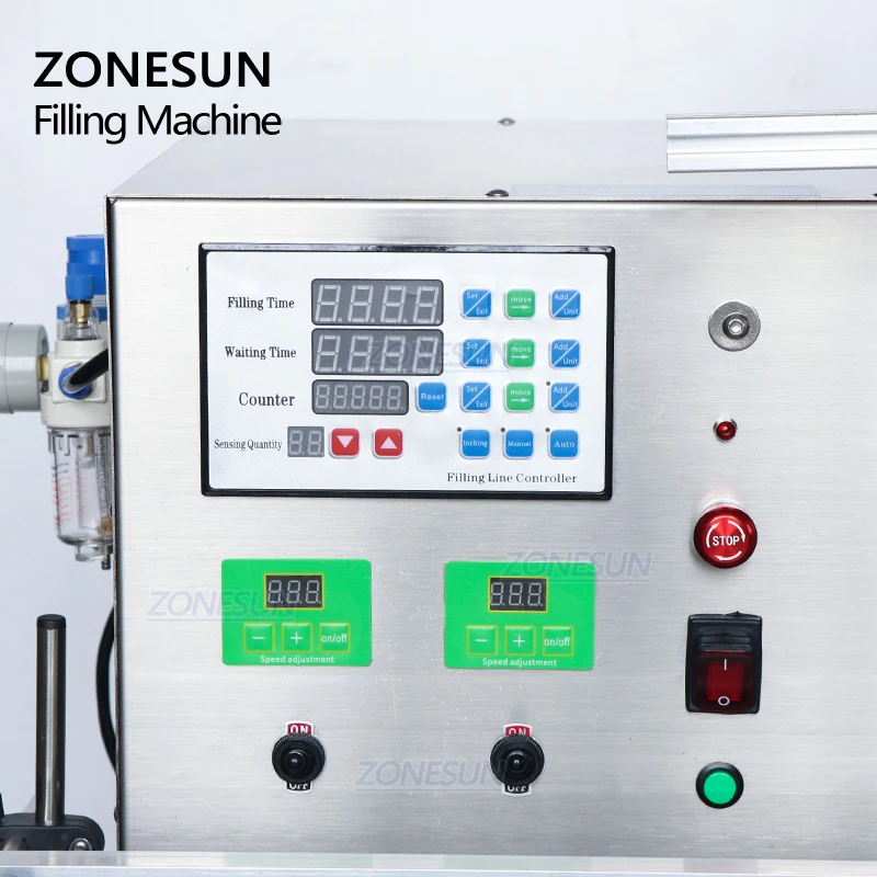 Günstig ZONESUN 2 Düsen Desktop Automatische Gel Flüssigkeit Speiseöl Milch Wasser Flasche Glas Abfüll Maschine Für Produktion