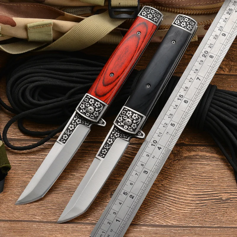 

Tactical Damascus Steel Military Knives 58HRC Outdoor Portable Pocket Camping Folding Knife Combat Military Knifes EDC Tools