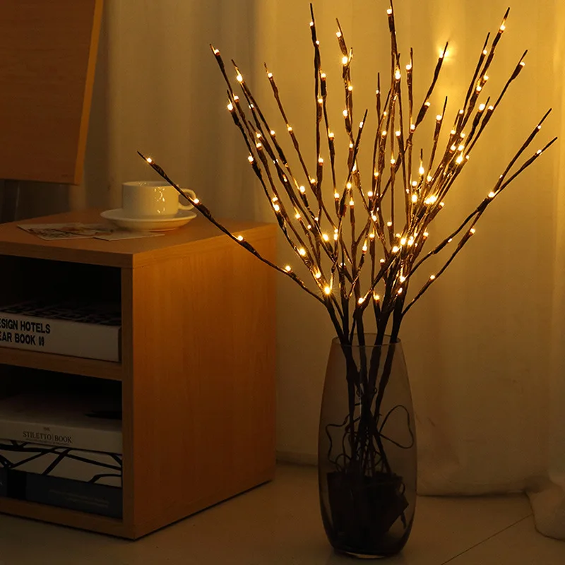 

Имитация ветвей орхидеи, подсветка для высоких ВАЗ, наполнитель, ветка из ивы, подсветка для украшения дома, Рождество