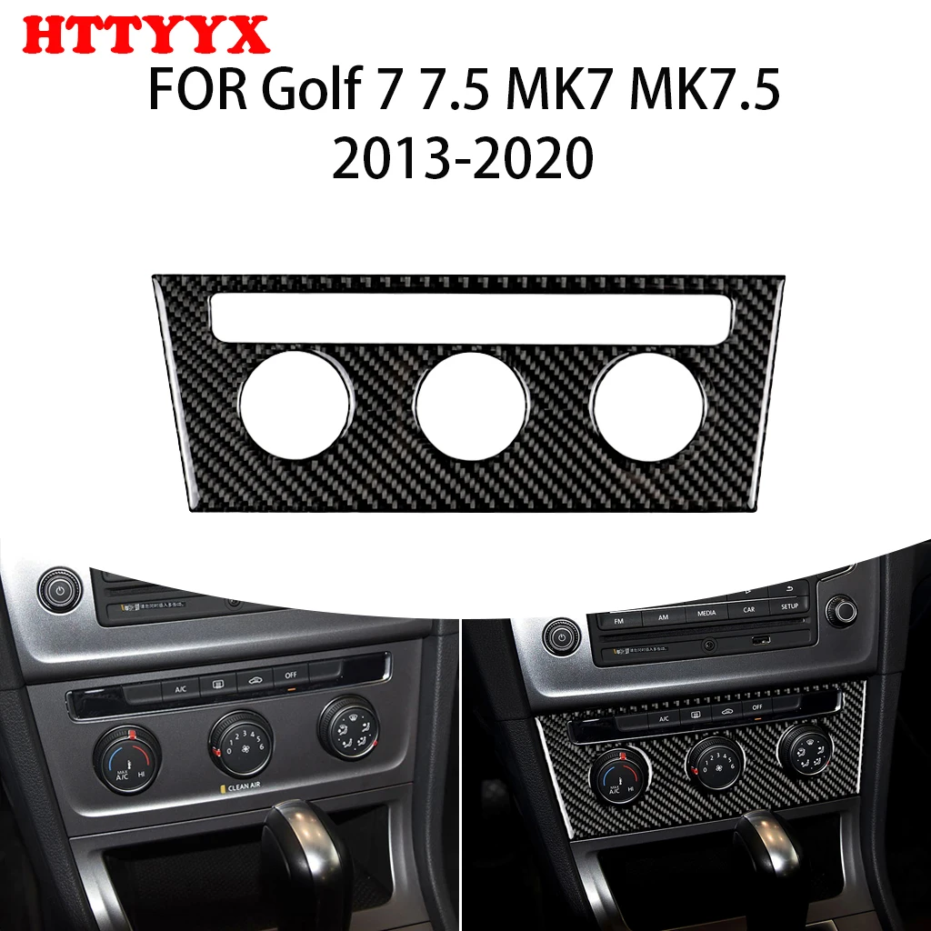 Декоративная рамка для кнопки кондиционера автомобиля из углеродного волокна VW