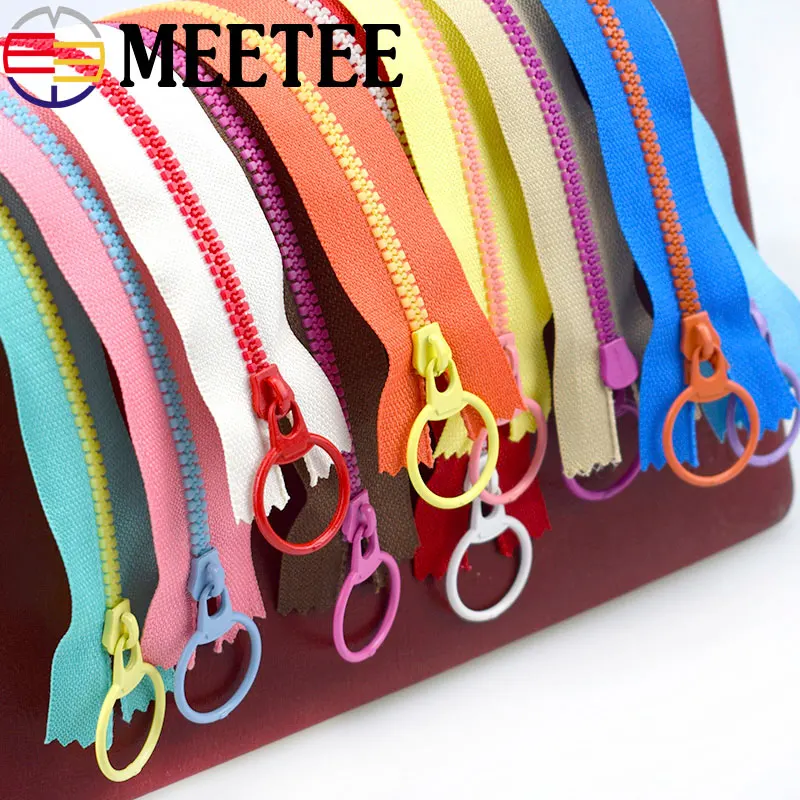 20 шт. Meetee 3 # закрытые молнии из смолы 15/20/30/40 см застежка молния Натяжное кольцо