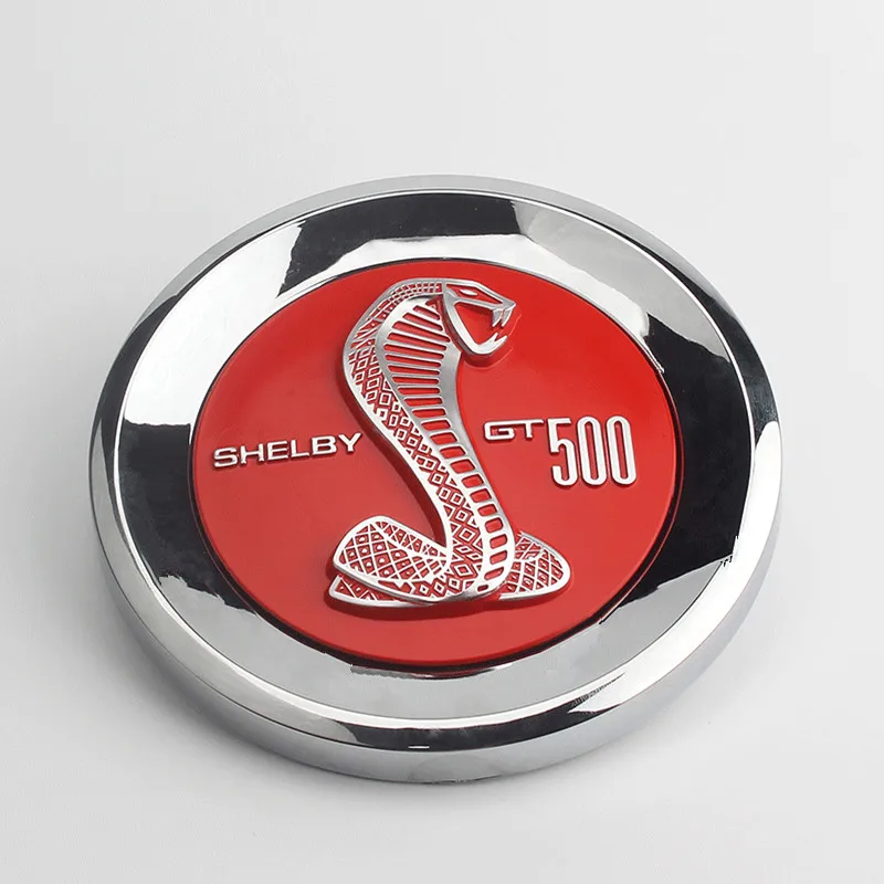 Cobra Red Круговой 3D Кобра лошадь шаблон автомобиля хвост эмблема ABS значок наклейка для Ford Mustang 2010 GT 500 SO YEARS ROUSH LAGUNA SECA - Название цвета: Cobra Red