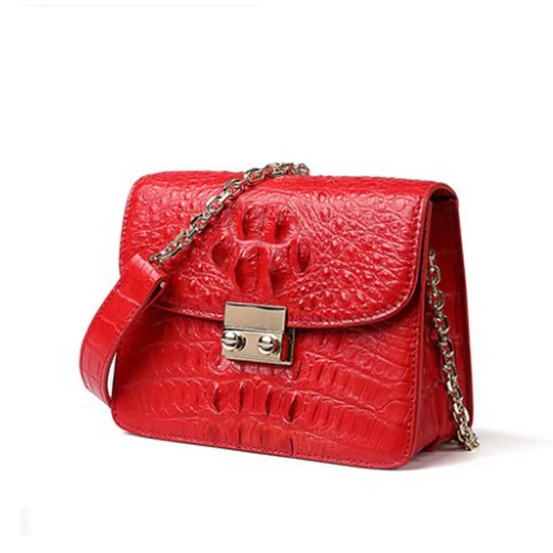 Новая женская сумка SL из кожи крокодила маленькая тайская сумка-мессенджер на