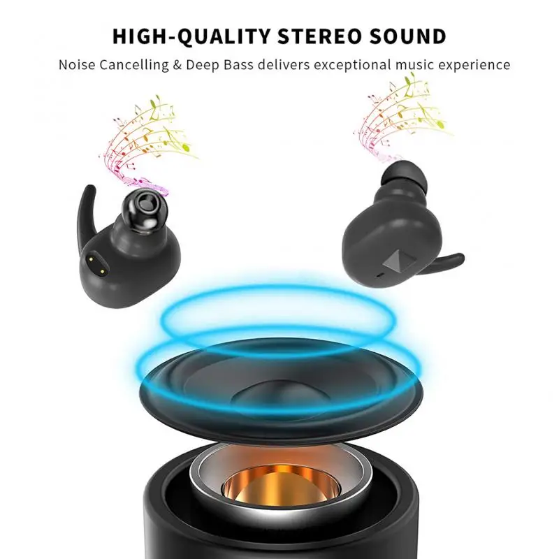 Портативные TWS-наушники Bluetooth 5 0 беспроводные наушники Hi-Fi стереонаушники