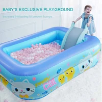 cartoon pattern inflatable round swimming pool inflatable bathtub inflatable water play center water fun toy for kid foldable