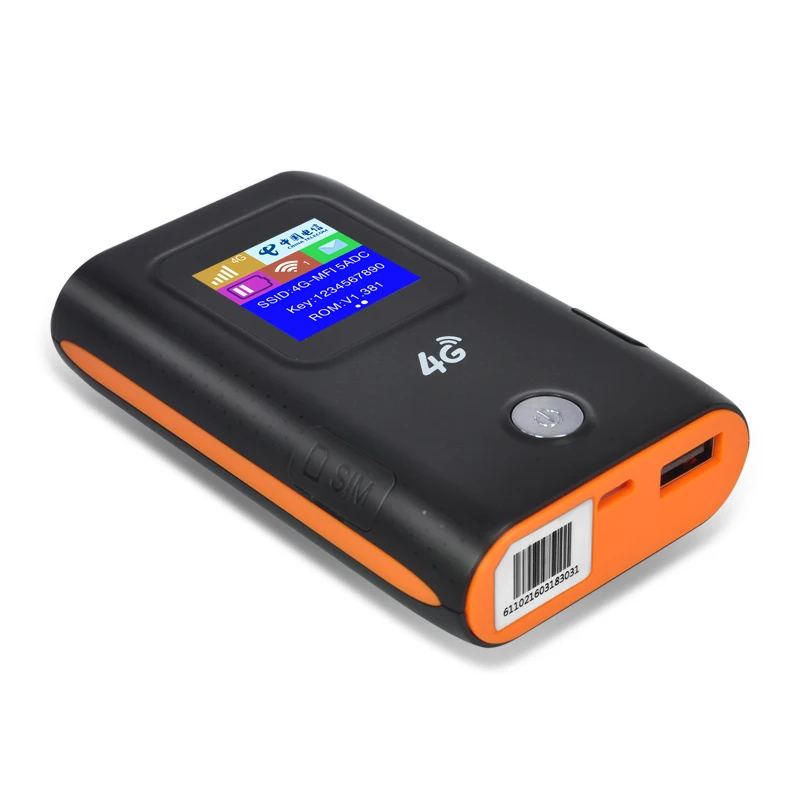 Mifi разблокированная Мобильная точка доступа со слотом для Sim карты карманный модем Wi Fi 3G/4G роутер 6000 мАч