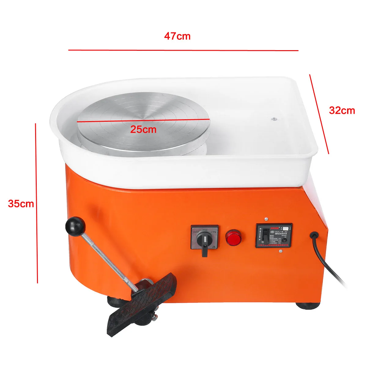 Ruedas de cer&aacute;mica el&eacute;ctricas, m&aacute;quina formadora de 110V-220V, 600W, herramienta de modelado de cer&aacute;mica con Control de Pedal, rueda de cer&aacute;mica para trabajos de cer&aacute;mica-5