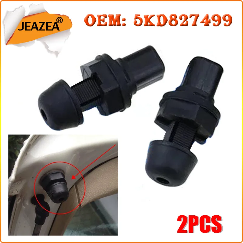

JEAZEA 2 шт. черные регулируемые буферные блоки крышки багажника 5KD827499 для VW Golf MK6 2009 2010 2011 2012 2013 2014