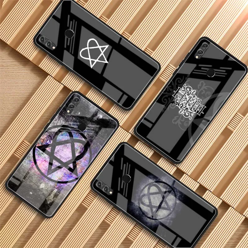 Модный чехол для телефона с логотипом Heartagram из закаленного стекла для huawei P20 P30 lite P20 P30 PRO MATE 20 lite 20 PRO Honor 10