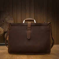 handmade retro first layer cowhide handbag mens leather shoulder bag casual business briefcase leather document bag