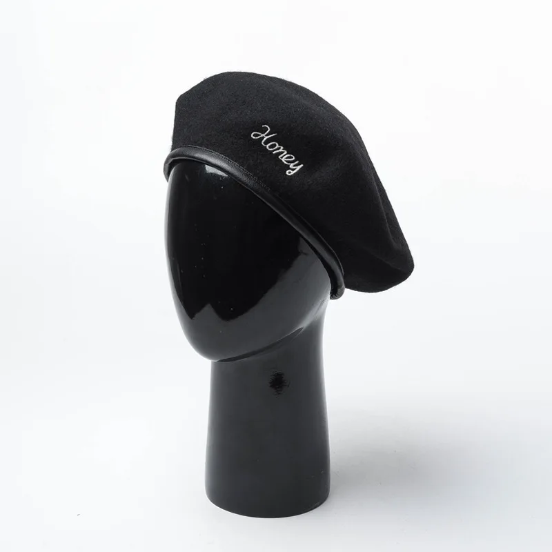 Новинка 2019 корейский осенне-зимний шерстяной берет с регулируемым шнурком и