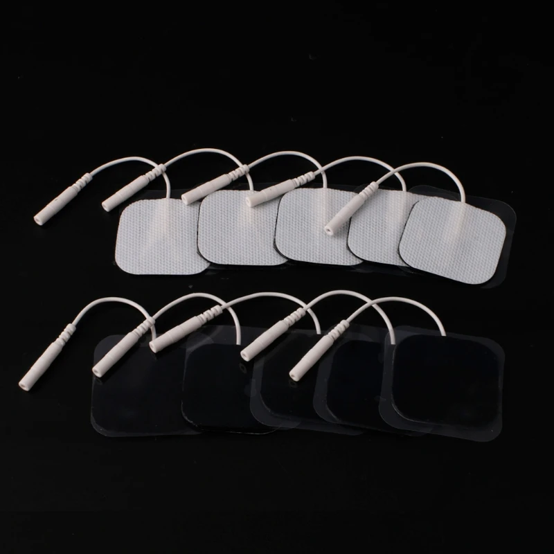 

10Pcs Replacement Electrode Pad For Massagers /Tens Units Pads 4x4cm White Cloth