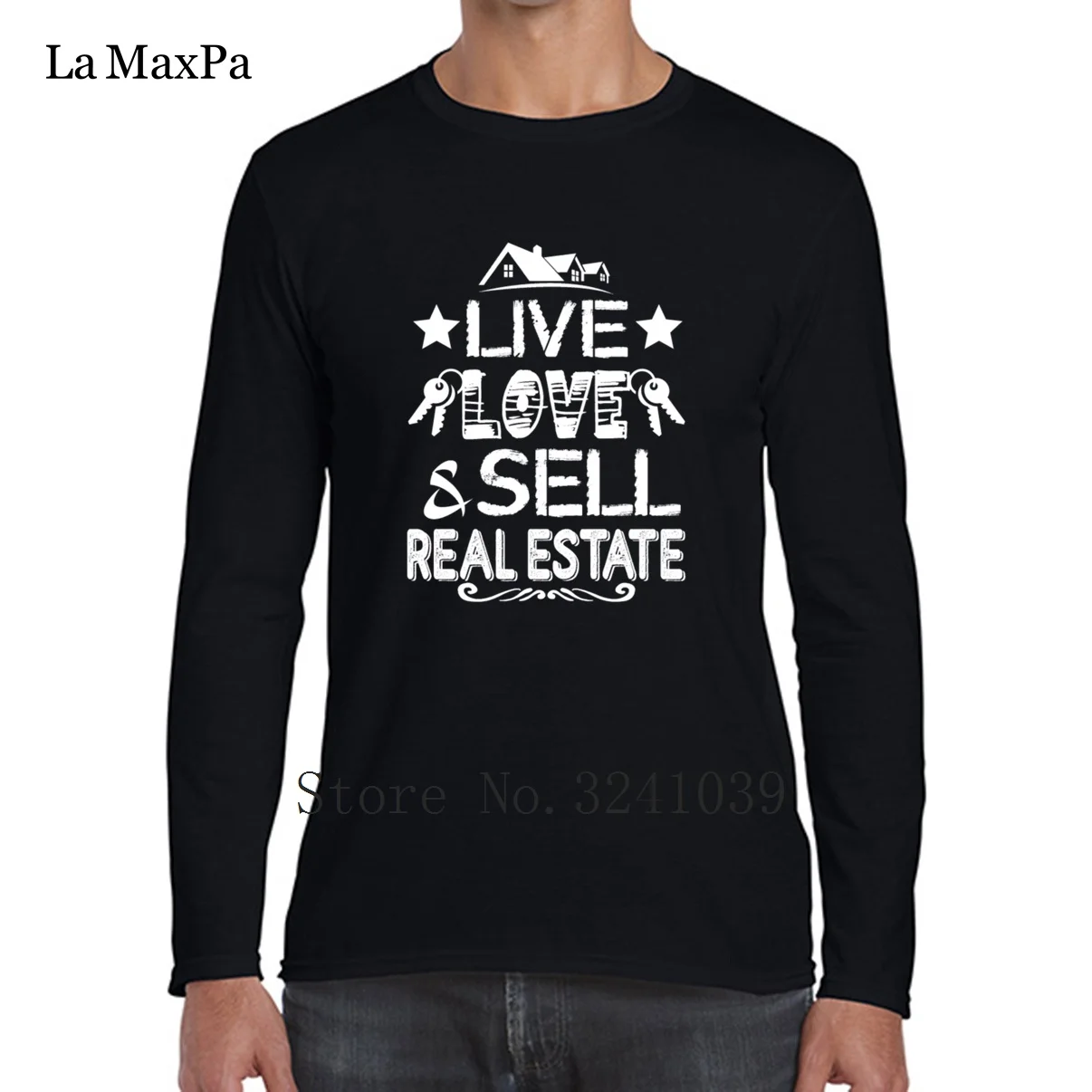Anlarach Live Love Продажа Недвижимость приталенная Мужская футболка Весенняя детская