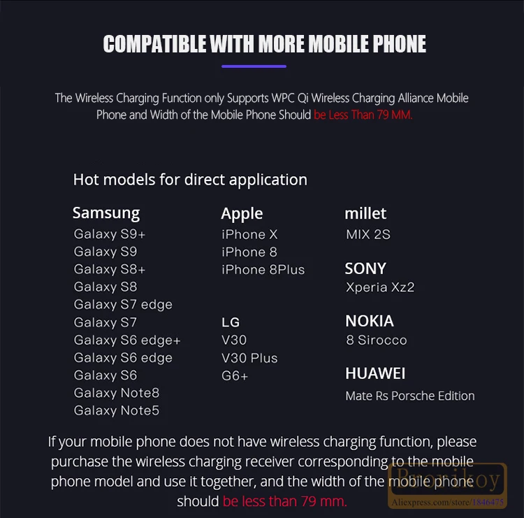 Автомобильное беспроводное зарядное устройство для samsung S7 S8 S9 S10 Plus Note 8 9 10W Qi Беспроводная Быстрая зарядка с type-C для iPhone 8 X Xs Max