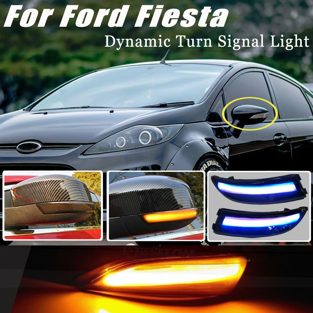Сине-желтые светодиодные динамические поворотники для Ford Fiesta MK6 /UK MK7 2008-2017 B-Max 08-17 |