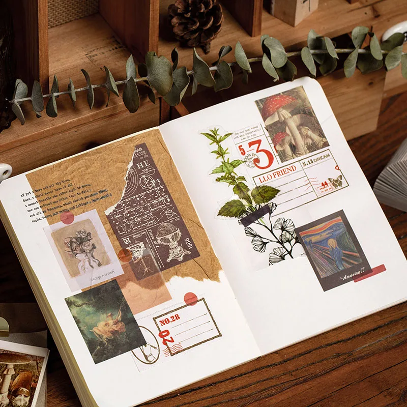 Винтажная мини наклейка Ван Гога 400 листов стикеров в стиле Ins записная книжка для