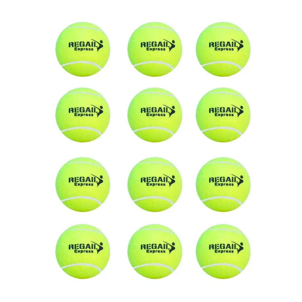 

12PCS Tennis Balls Sport Play Practice Cricket Dog Toy Ball Tennis Practice Ball Tennis Training Balls Tennis Coach Balls Traine