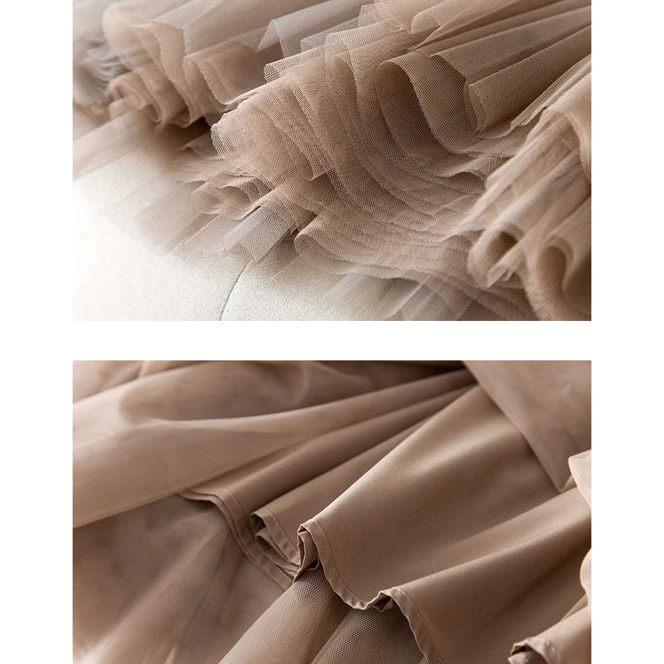 Женская плиссированная сетчатая юбка с высокой талией новая модель весна лето 2021