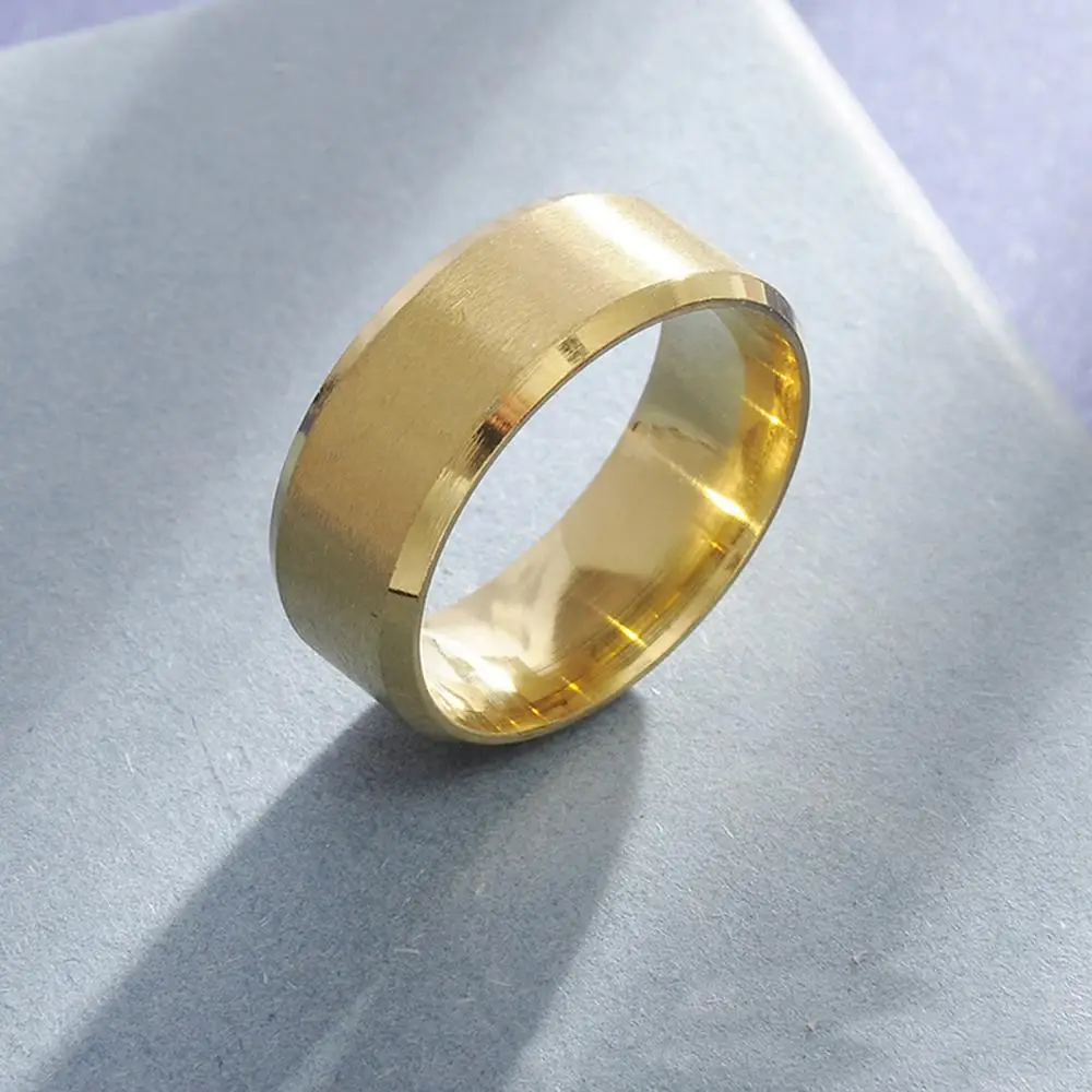 Простые Кольца из титановой стали 8 мм в стиле панк римская цифра крученая