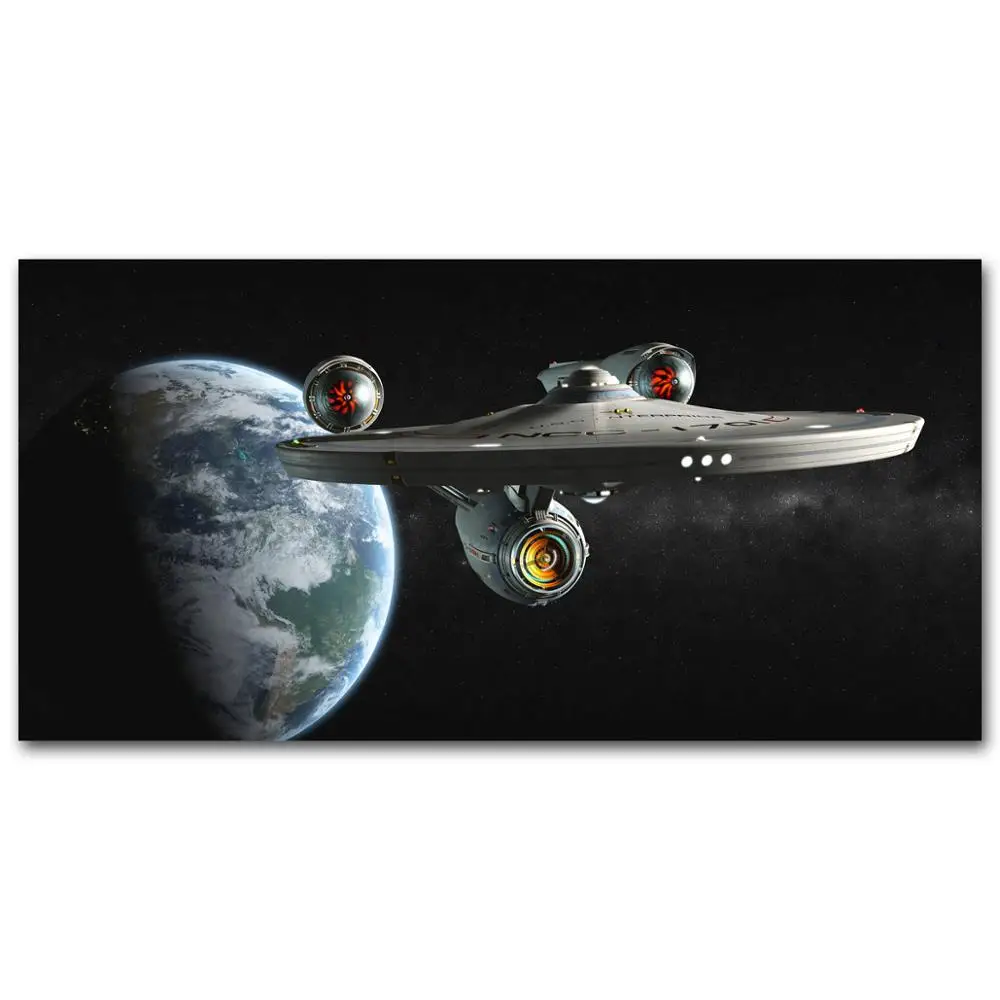 Космический корабль планета фантазия настенные художественные плакаты и принты