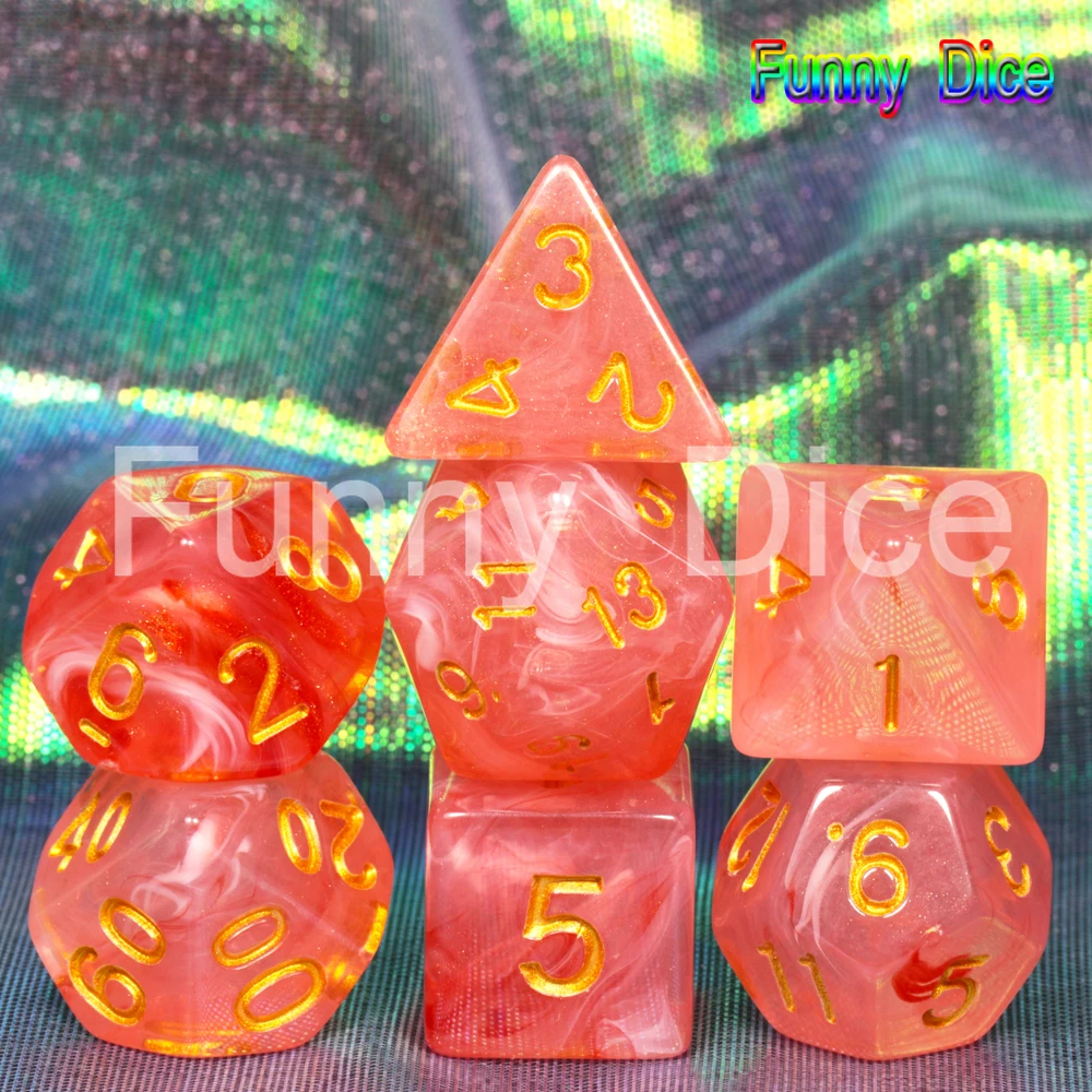 Новое поступление! Игральные кости многогранная Туманность 7 игра DnD D4 D6 D8 D10 D12 D20
