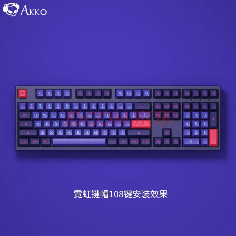

AKKO Neon Keycap for Mechanical Keyboard 157 Keys Cherry Profile PBT Two Color Dye Sublimation Customized PC Gamer