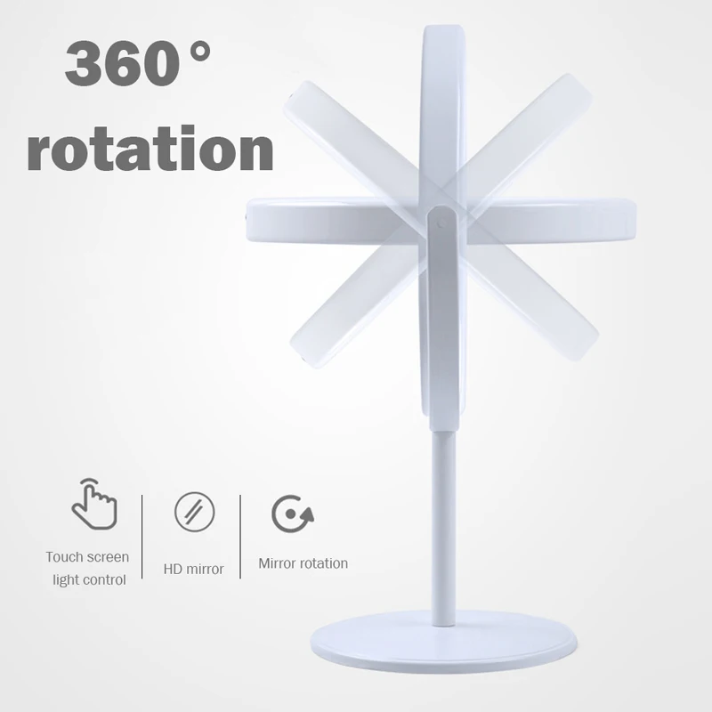Корейское металлическое зеркало для макияжа Туалетные Зеркала настольная