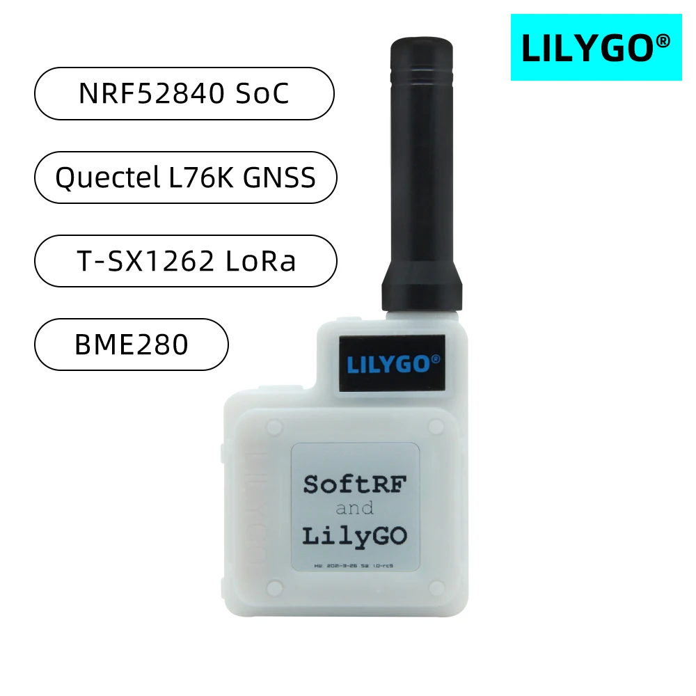 

TTGO T-Echo SoftRF BME280 TEMP Pressure Sensor NRF52840 SX1262 433/868/915MHz Module LORA 1.54 E-Paper BLE for Arduino