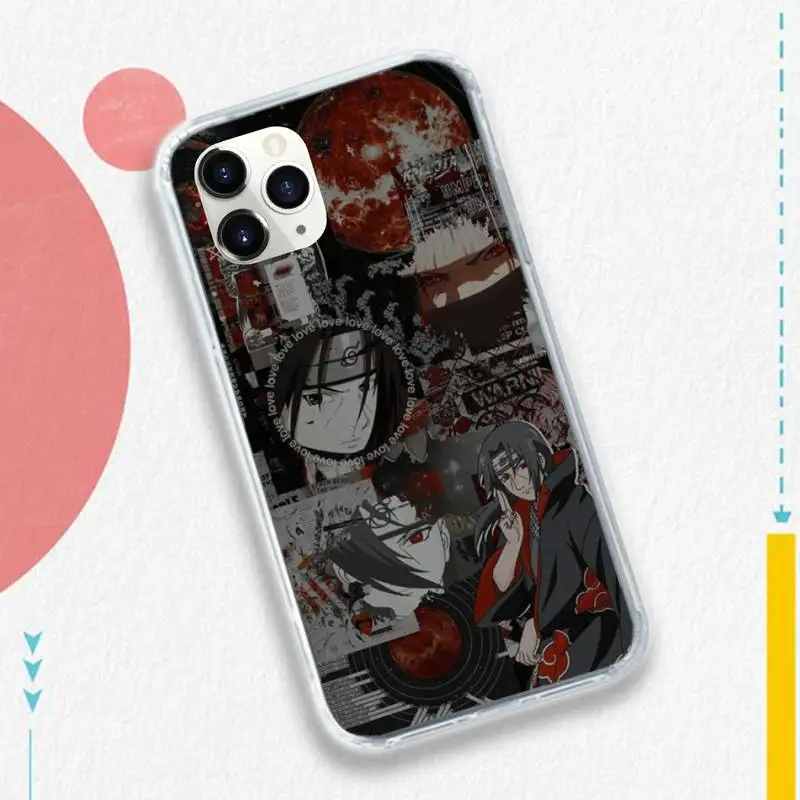 

Akatsuki Naruto Anime pattern Phone Case for iPhone 11 12 pro XS MAX 8 7 6 6S Plus X 5S SE 2020 XR