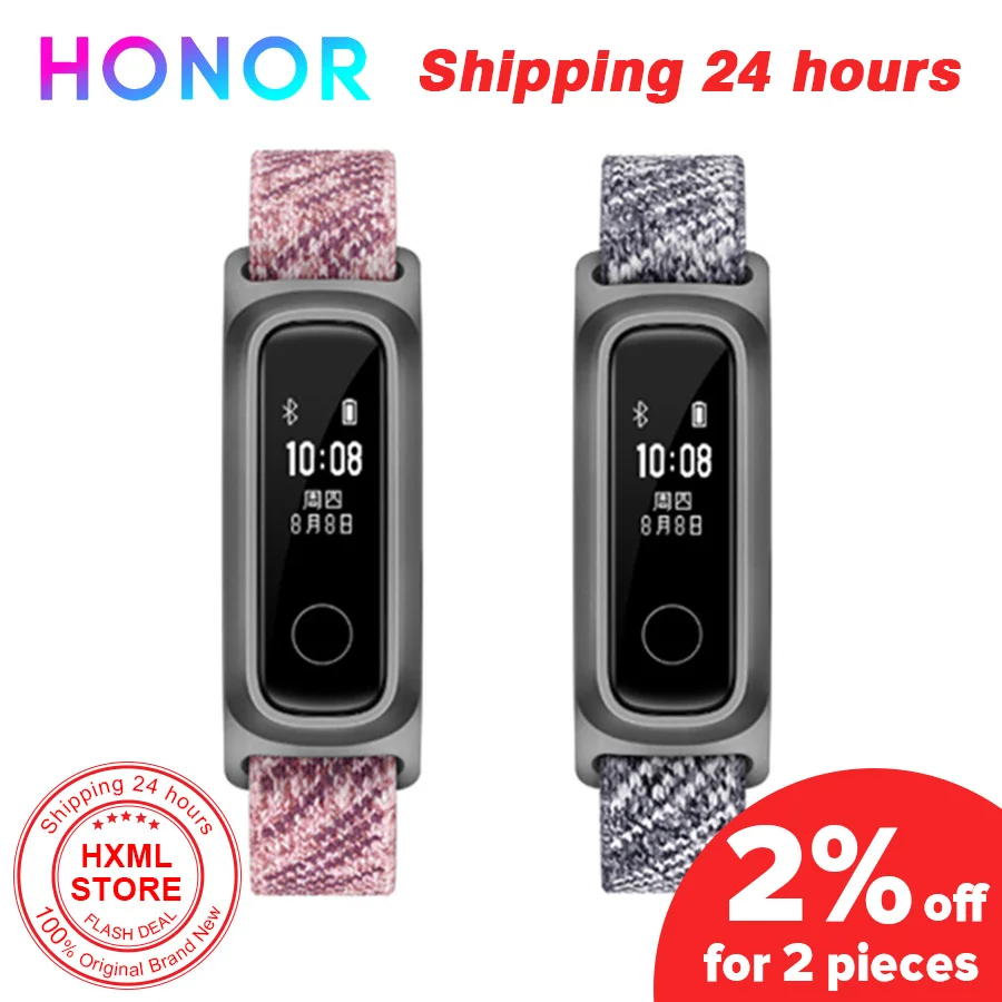 Оригинальный баскетбольный браслет Honor Band 5 новый смарт AMOLED с пульсометром фитнес