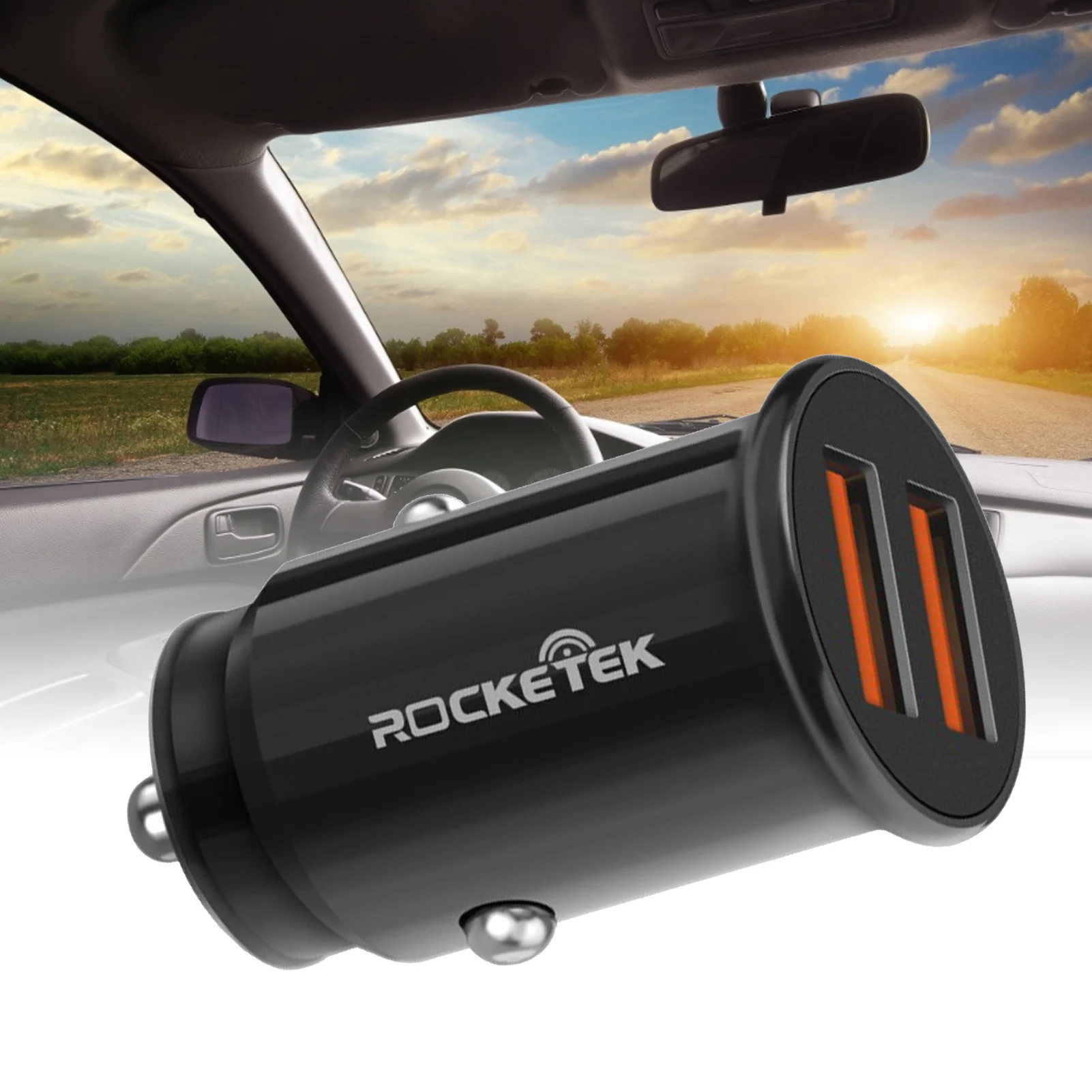 

Multi-function Car Charger Adapter Universal 12W Mini Car Charger Adapter Output For Fast Charge Of Apple Android Phone